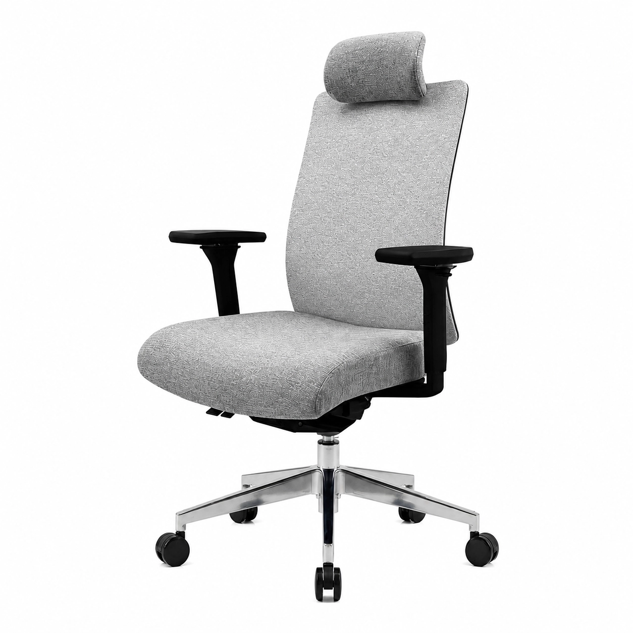 Fotel Jan Nowak VECTOR Fabric Grey Biurowy do 120kg Tkanina Szary