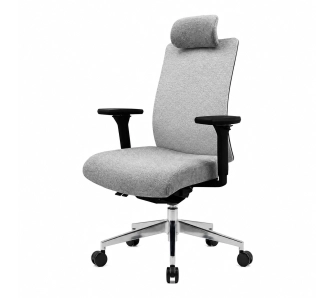 Fotel Jan Nowak VECTOR Fabric Grey Biurowy do 120kg Tkanina Szary