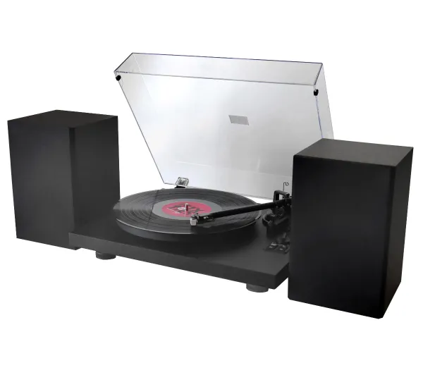 Soundmaster PL711SW Manualny Napęd paskowy Przedwzmacniacz Bluetooth Czarny + głośniki