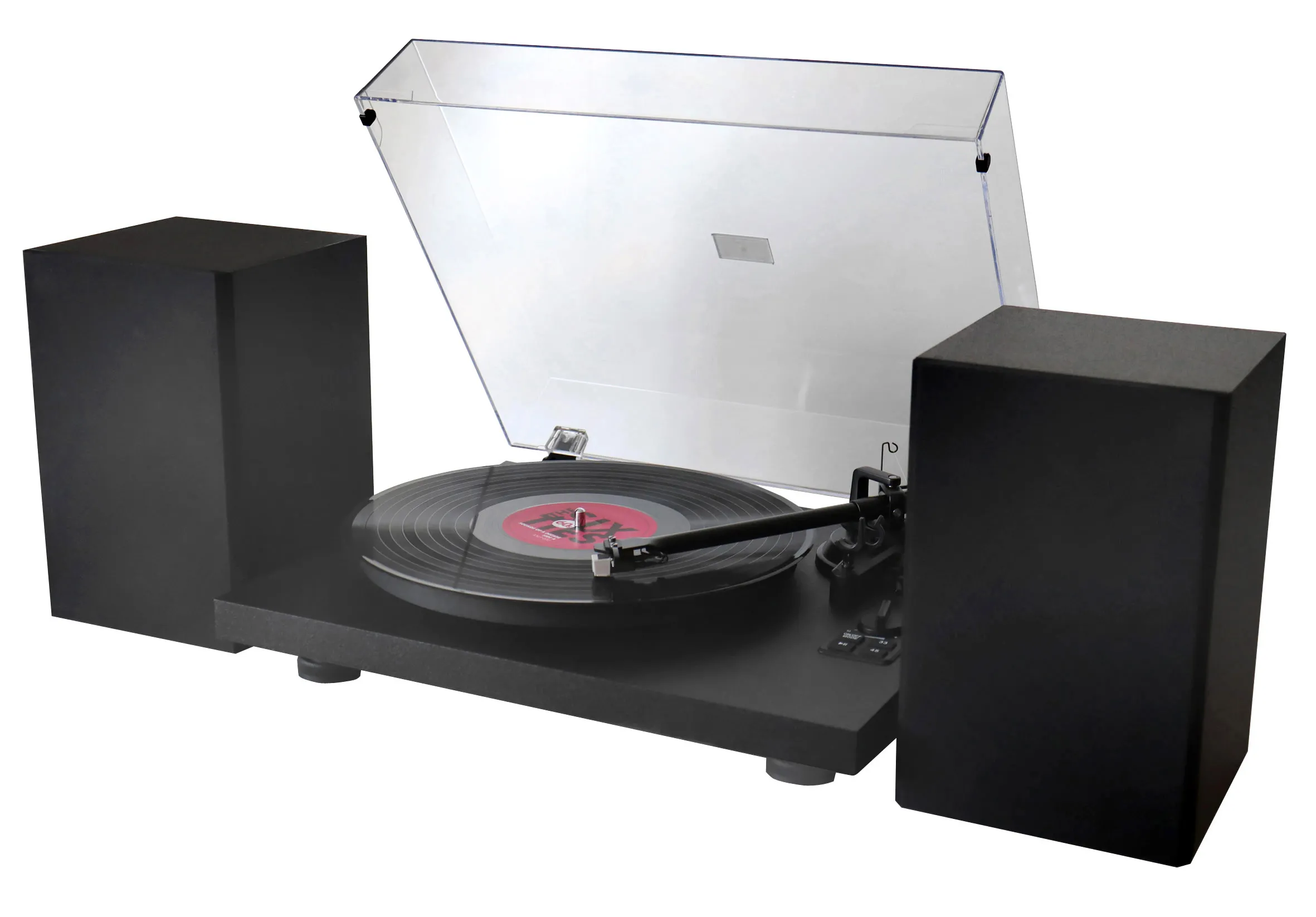 Gramofon Soundmaster PL711SW Manualny Napęd paskowy Przedwzmacniacz Bluetooth Czarny + głośniki