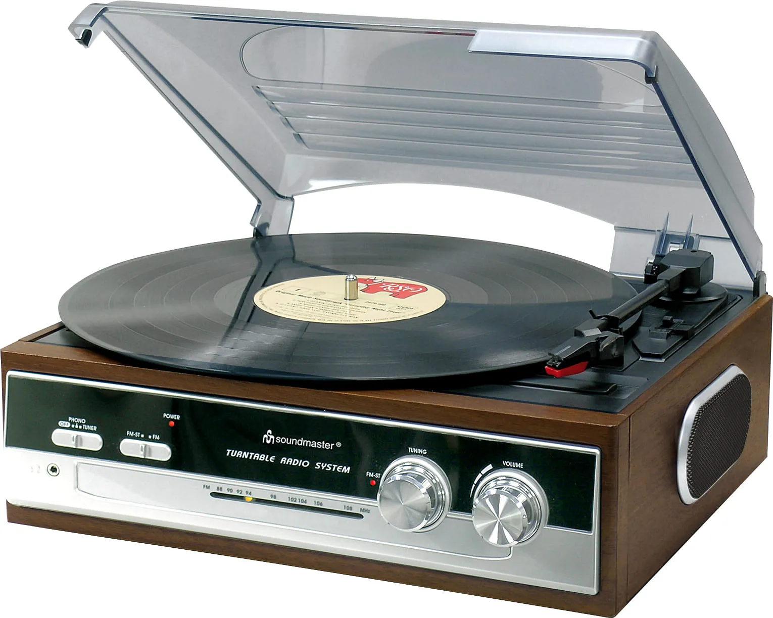 Gramofon Soundmaster PL186H Manualny Napęd paskowy Przedwzmacniacz Brązowy