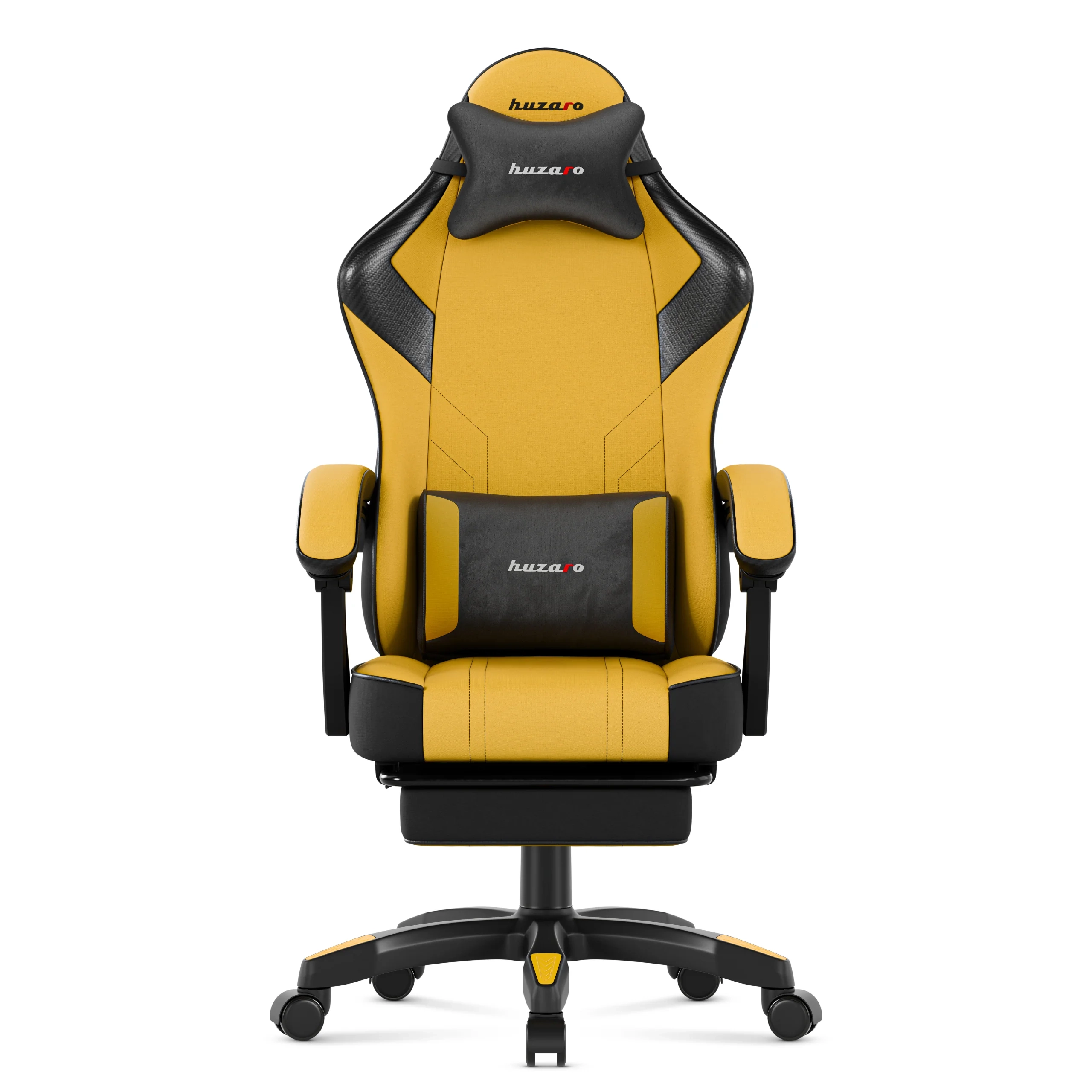 Fotel Huzaro Force 3.7 Yellow Gamingowy do 140kg Tkanina Żółto-czarny