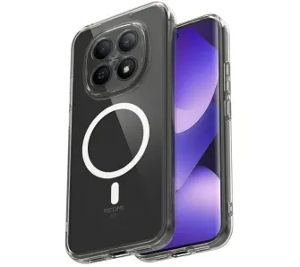Etui Crong Hybrid Clear Magnetic MagSafe do Xiaomi Redmi Note 15 Pro+ 5G Przezroczysty