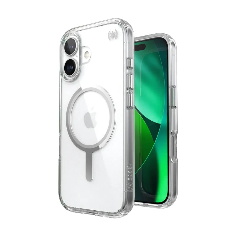 Etui Speck Presidio Perfect Clear MagSafe do iPhone 17 Przezroczysto-Srebrny