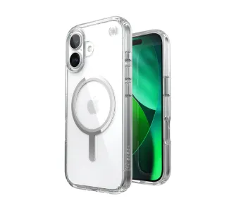Etui Speck Presidio Perfect Clear MagSafe do iPhone 17 Przezroczysto-Srebrny