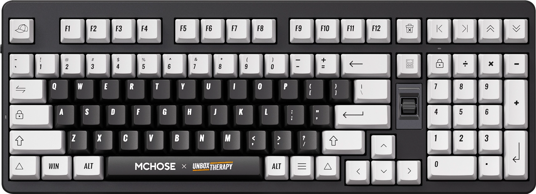 Klawiatura mechaniczna MCHOSE UT98 Kailh Icy Creamsicle Switch Czarno-Biały