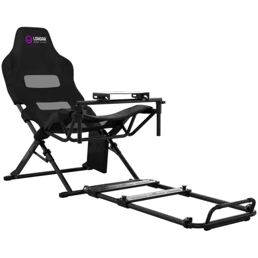 Fotel Lorgar FLEX RAF1 Sim Racing Cockpit do 120kg Tkanina Czarny
