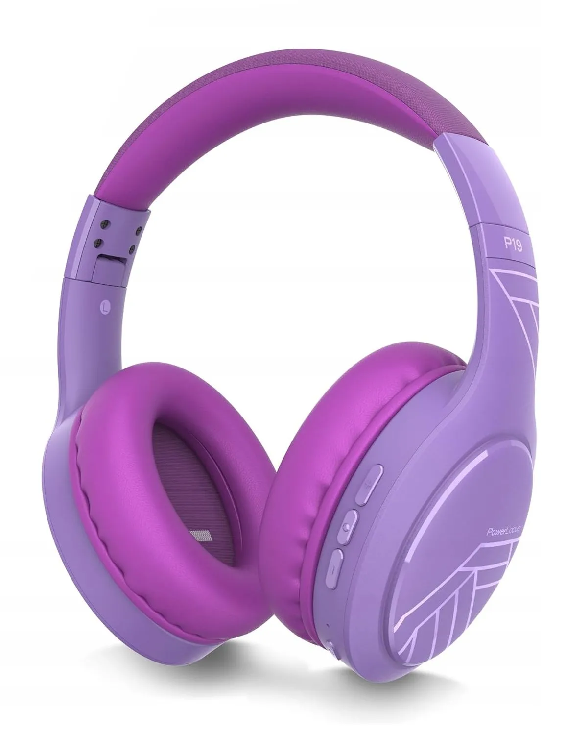 Słuchawki bezprzewodowe PowerLocus P19 Purple Nauszne Bluetooth 5.3 Fioletowy
