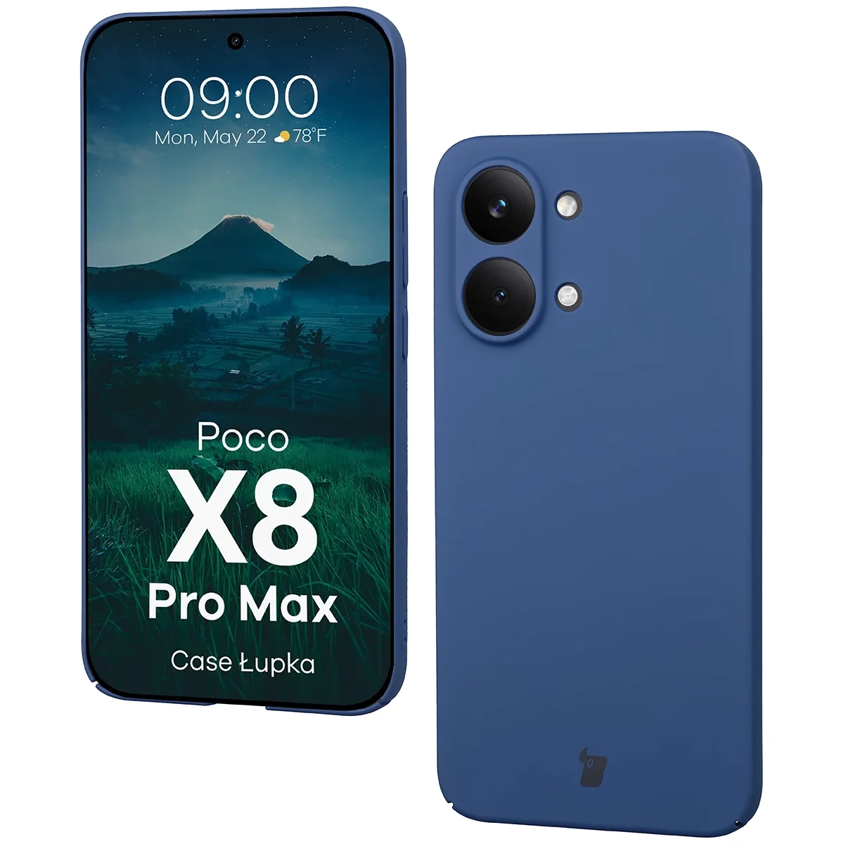 Etui Bizon Case Łupka do Xiaomi POCO X8 Pro Max Niebieski