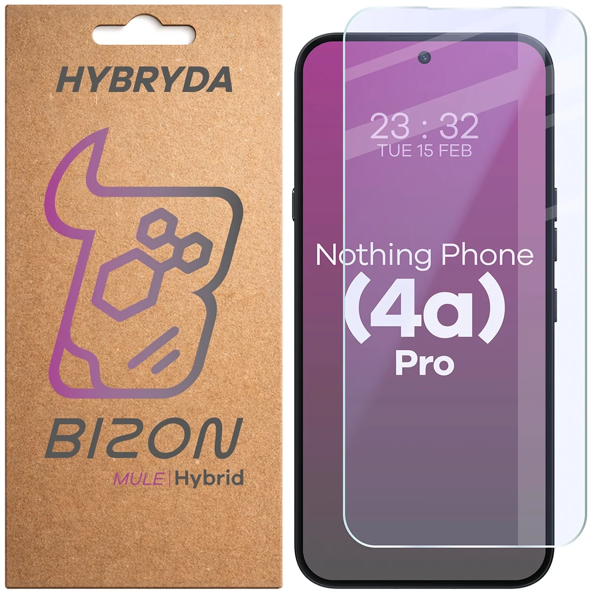 Szkło hybrydowe Bizon elastyczne Hybrid Mule do Nothing Phone 4a Pro