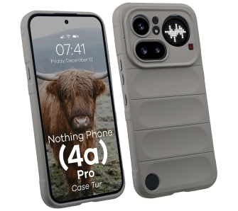 Etui Bizon Case Tur do Nothing Phone (4a) Pro Jasnoszary