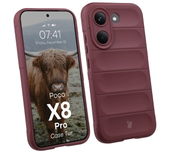 Etui Bizon Case Tur do Xiaomi POCO X8 Pro Ciemnofioletowy