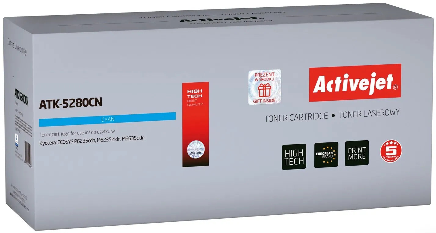 Toner ActiveJet ATK-5280CN (zamiennik TK-5280C) Błękitny