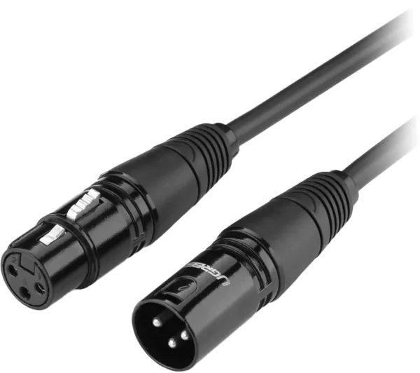 Kabel XLR żeński do XLR męski Ugreen AV130 1m Czarny