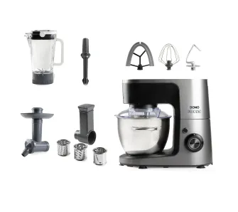 Robot planetarny Domo Delicioso DO9293KR 1200W Przystawka do lodów Przystawka do tarcia i krojenia Blender kielichowy