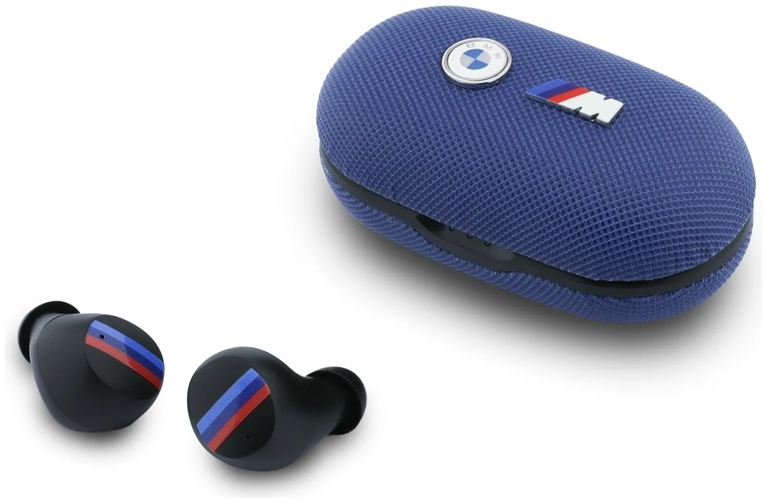 Słuchawki bezprzewodowe BMW M Metal Logo Dokanałowe Bluetooth 5.3 Niebieski