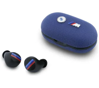 Słuchawki bezprzewodowe BMW M Metal Logo Dokanałowe Bluetooth 5.3 Niebieski