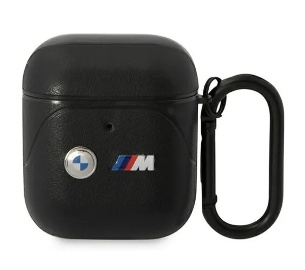 BMW Leather Curved Line do Apple AirPods 1/2 Czarny