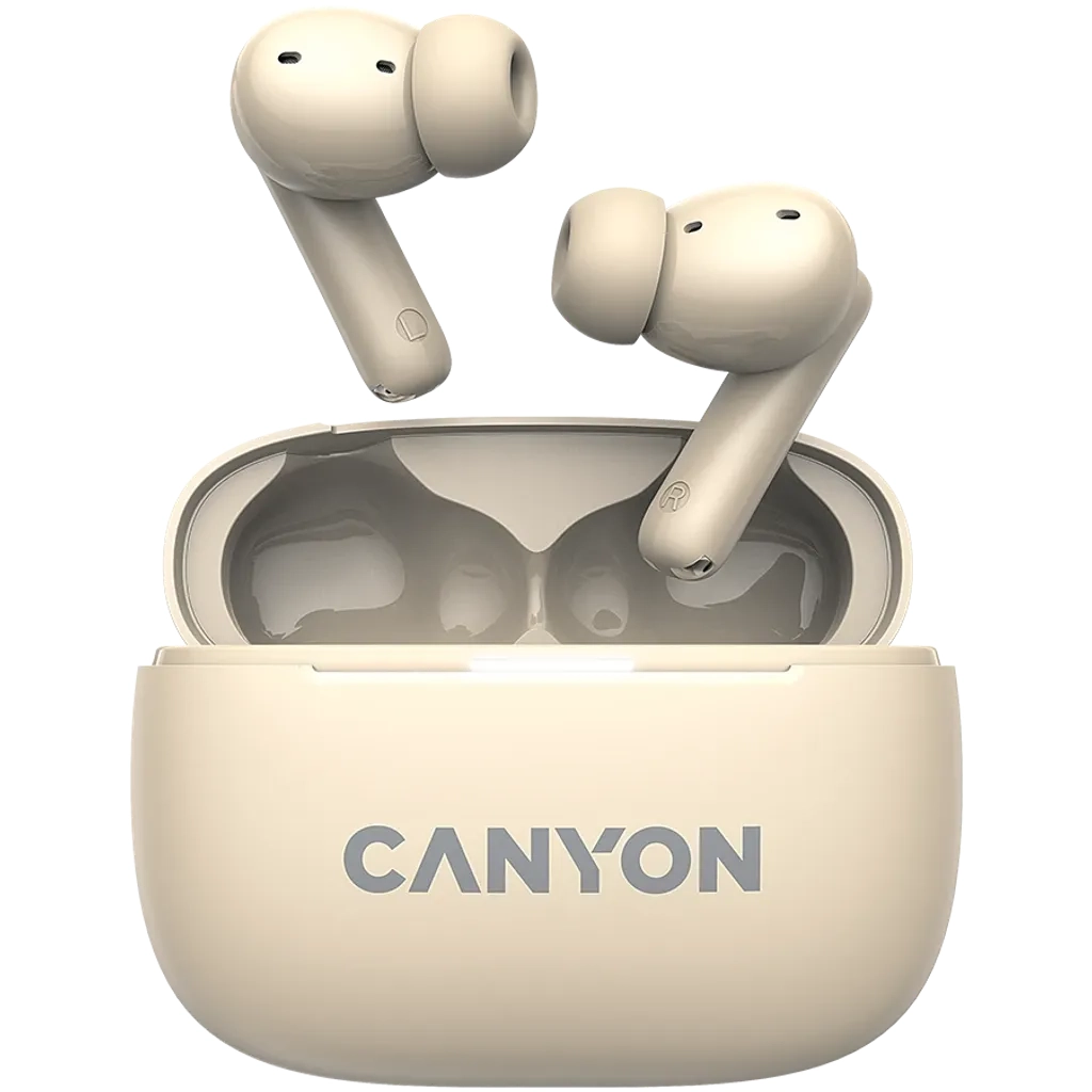 Słuchawki bezprzewodowe Canyon OnGo 10 ANC Dokanałowe Bluetooth 5.3 Beżowy