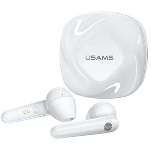 Słuchawki bezprzewodowe USAMS SD Series US-SD001 Douszne Bluetooth Biały