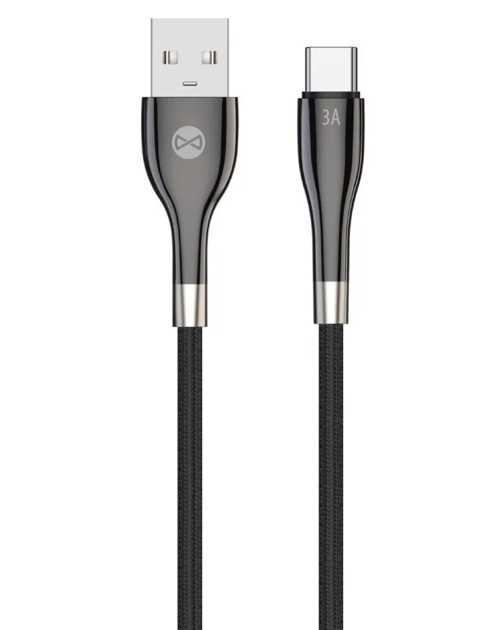 Kabel Forever USB- USB-C Sleek 1 m Czarny