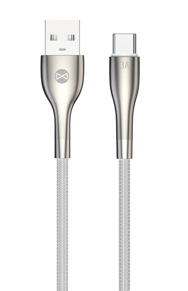 Kabel Forever USB - USB-C Sleek 1 m Biały