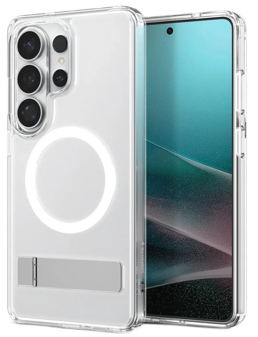 Etui Spigen Ultra Hybrid S MagFit Case do Samsung Galaxy S26 Ultra Przezroczysty biały