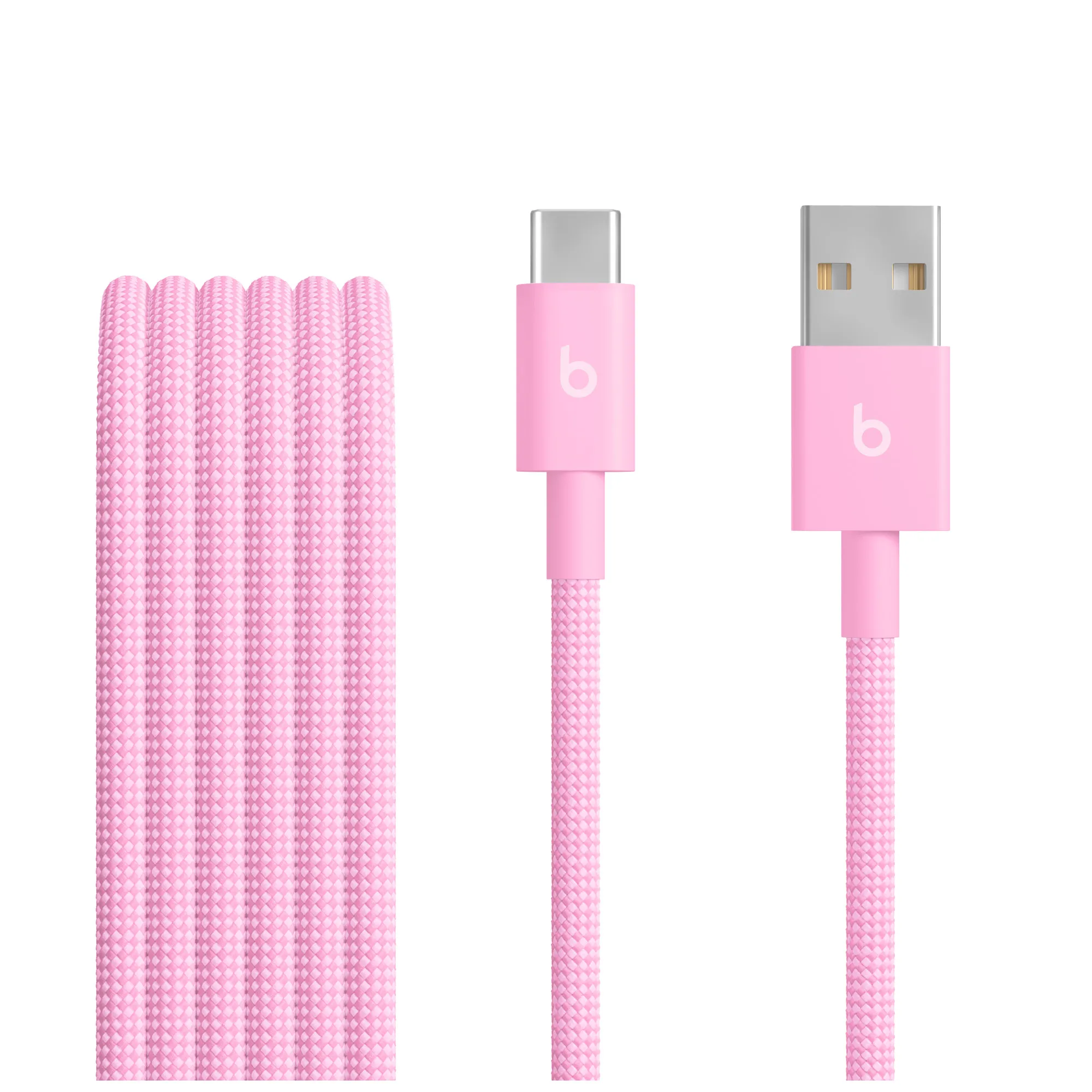 Kabel Beats Woven Cable USB‑A do USB‑C 60W 1,5m Różowy