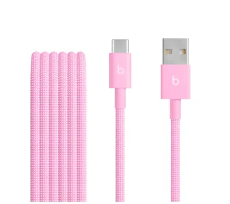 Kabel Beats Woven Cable USB‑A do USB‑C 60W 1,5m Różowy