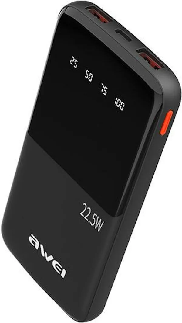 Ładowarka solarna Awei P10K 10000mAh 22.5 W Czarny