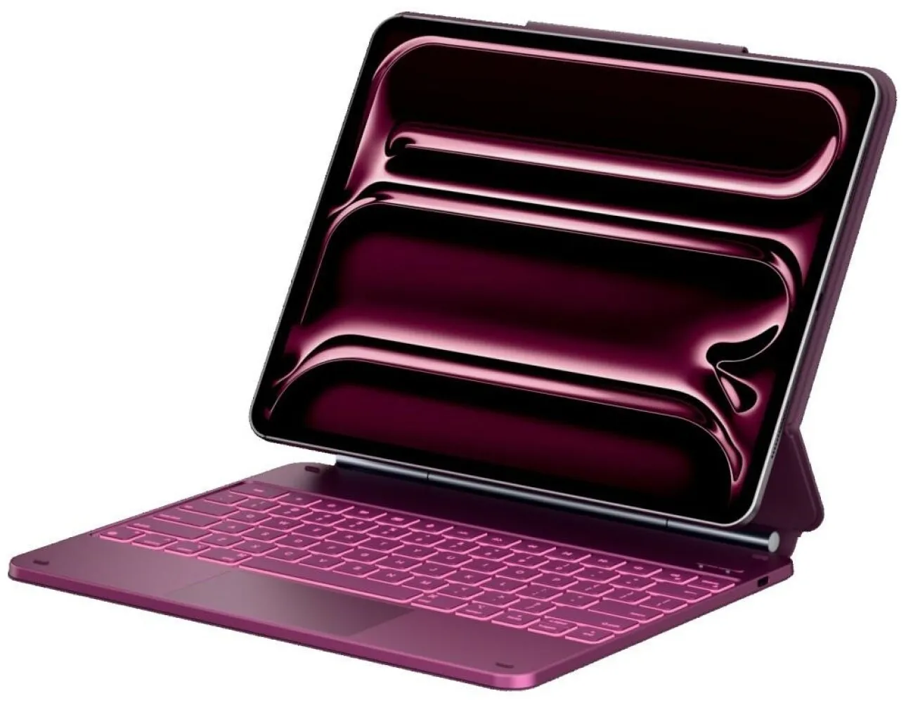 Etui Typecase Edge z klawiaturą do iPad Air 13" 2024/2025 Malinowy