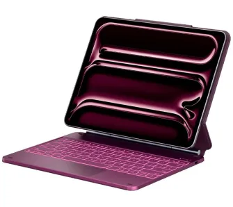 Etui Typecase Edge z klawiaturą do iPad Air 13" 2024/2025 Malinowy