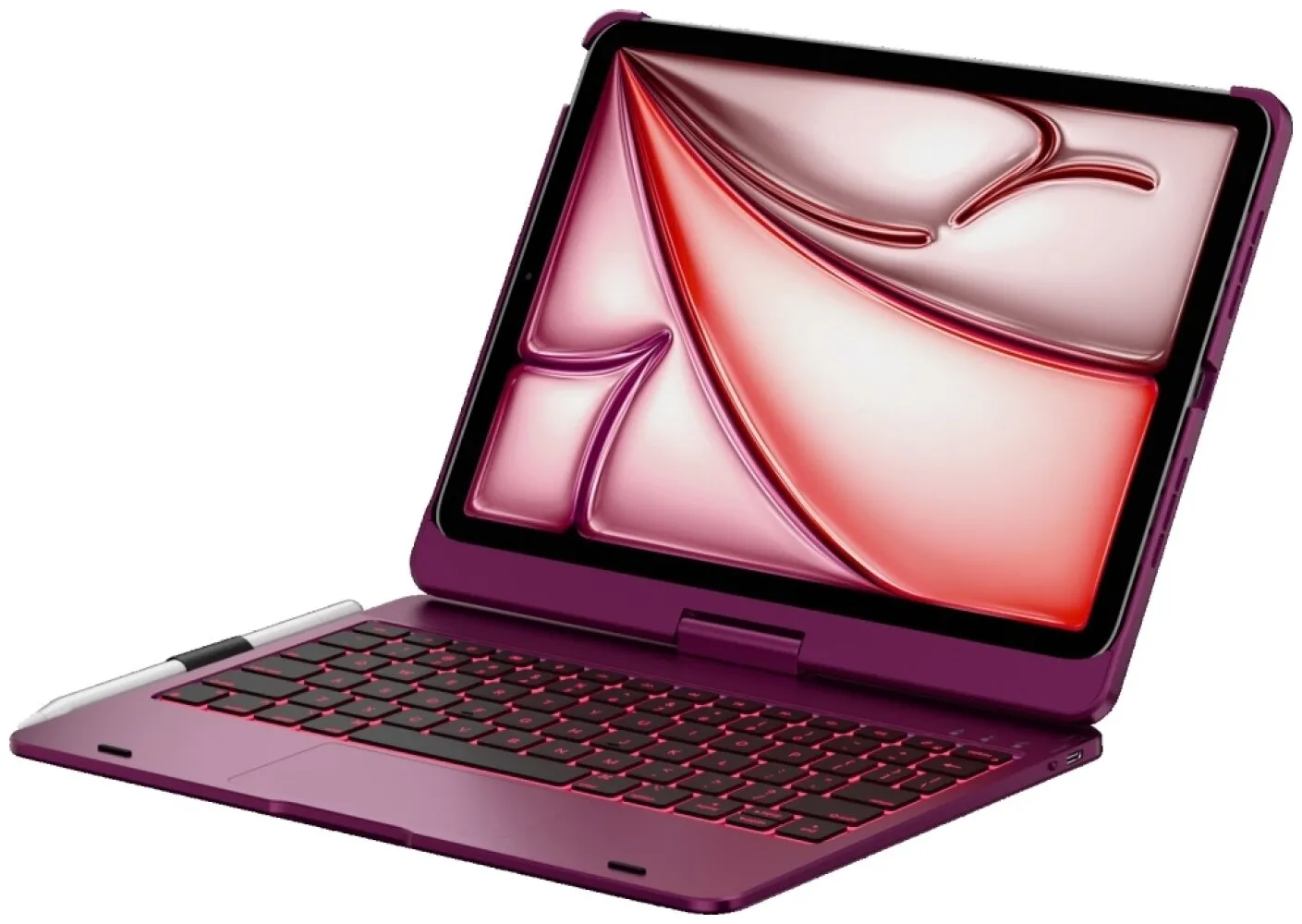 Etui Typecase Flexbook Touch z klawiaturą do iPad Air 11" M2 2024 / M3 2025 / M4 2026 Malinowy