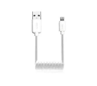 Kabel SBS LIGHTNING USB SPIRALNY MFI 0,5m Biały