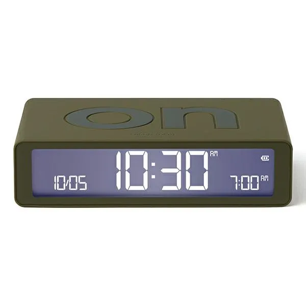 Budzik Lexon Flip Classic Khaki LR157K9
