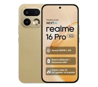 Smartfon realme 16 Pro 5G 8/512GB 6,78" 144Hz 200Mpix Złoty