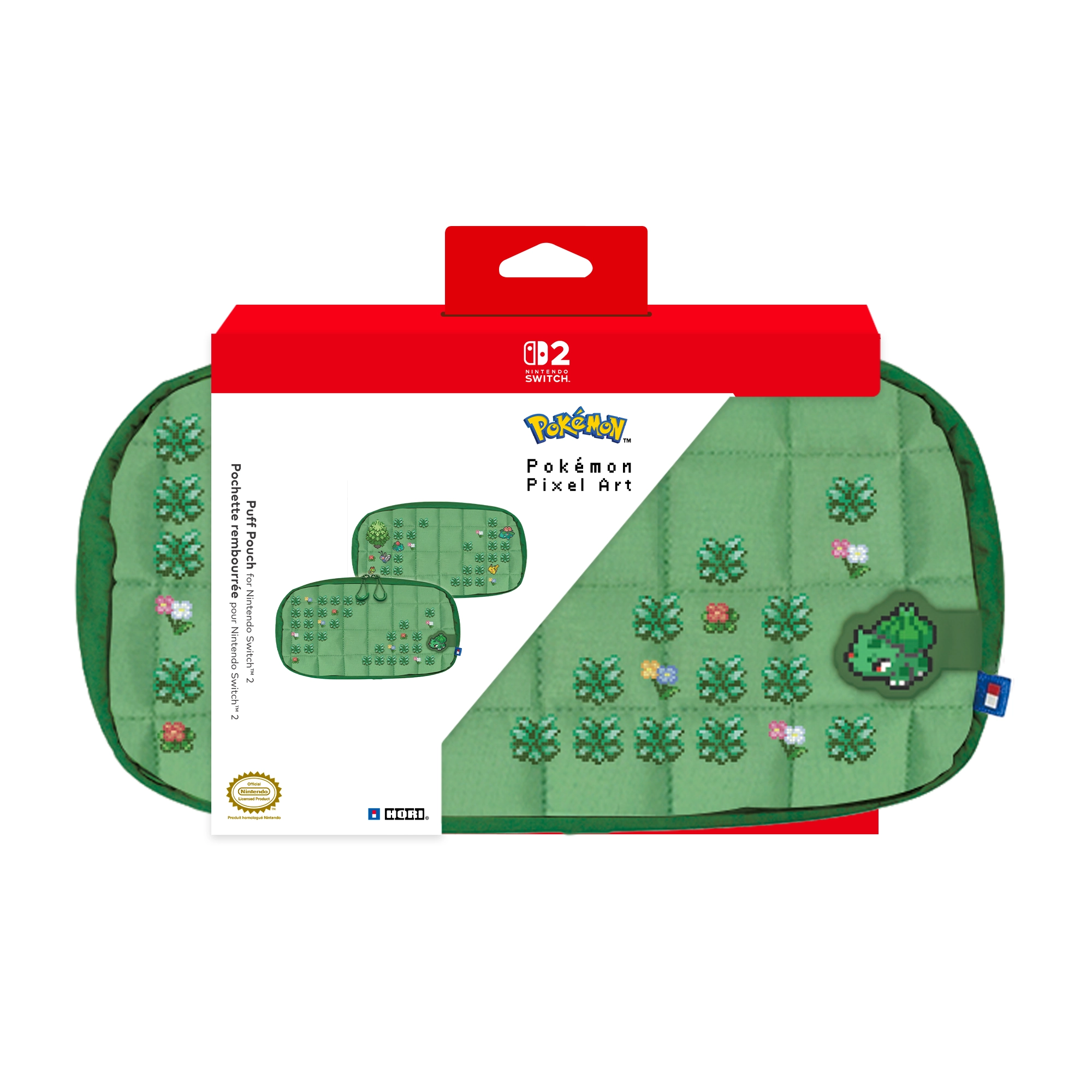 Etui Hori Puff Pouch Pokemon Pixel Green do Nintendo Switch 2