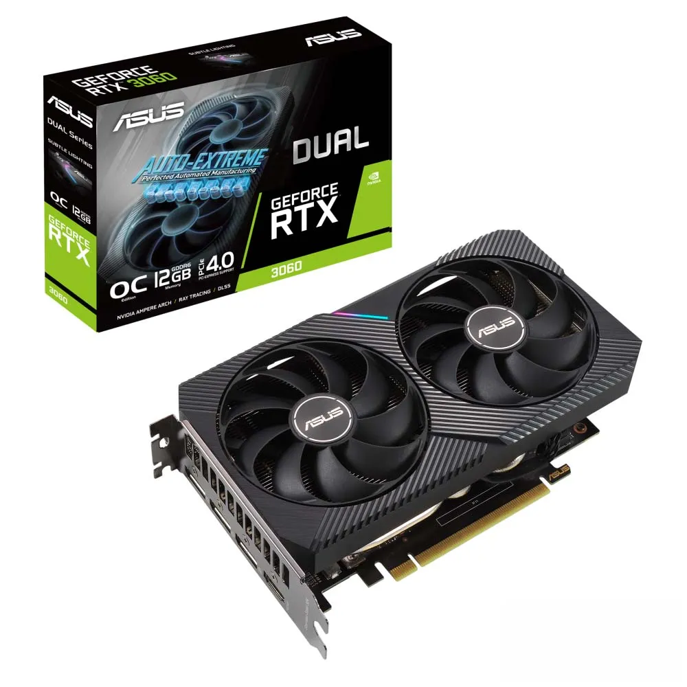 Karta graficzna ASUS Dual GeForce RTX 3060 V2 OC 12GB GDDR6 192bit DLSS