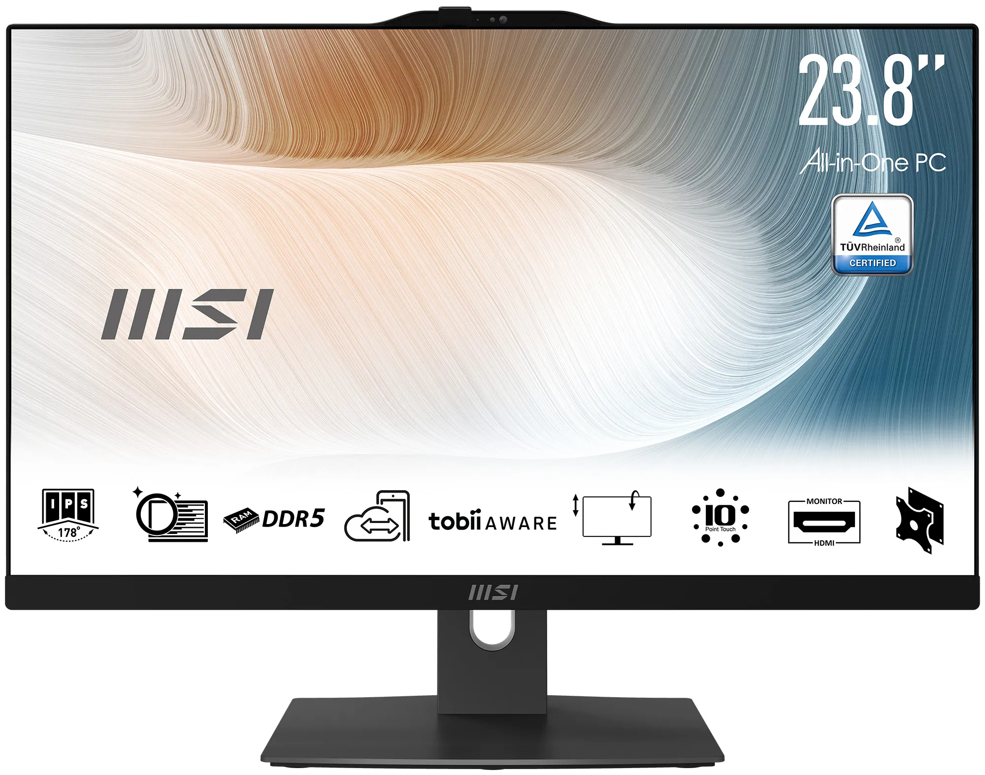 Komputer MSI Modern AM242P 1M-2274EU Core 5 120U 23,8" 16GB RAM 512GB Dysk SSD Win11 Pro Czarny