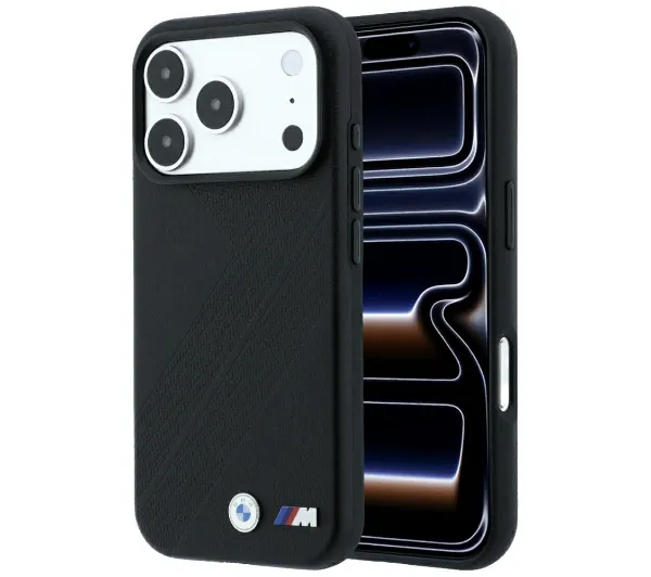 BMW M Tire Track Metal Logo MagSafe do iPhone 18 Pro Max / 17 Pro Max Czarny