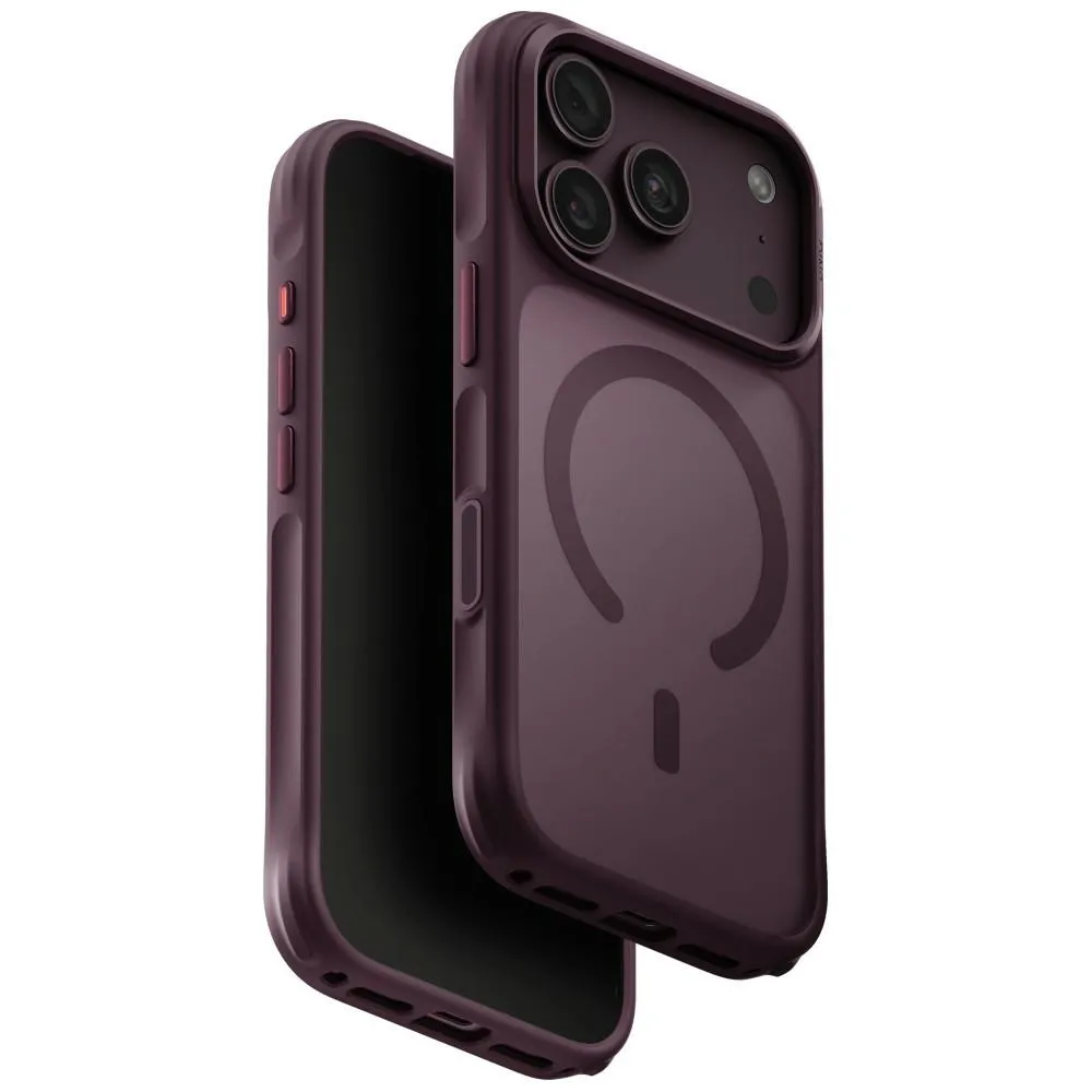 Etui UNIQ Veren do iPhone 18 Pro / 17 Pro Magclick Charging Burgundowy