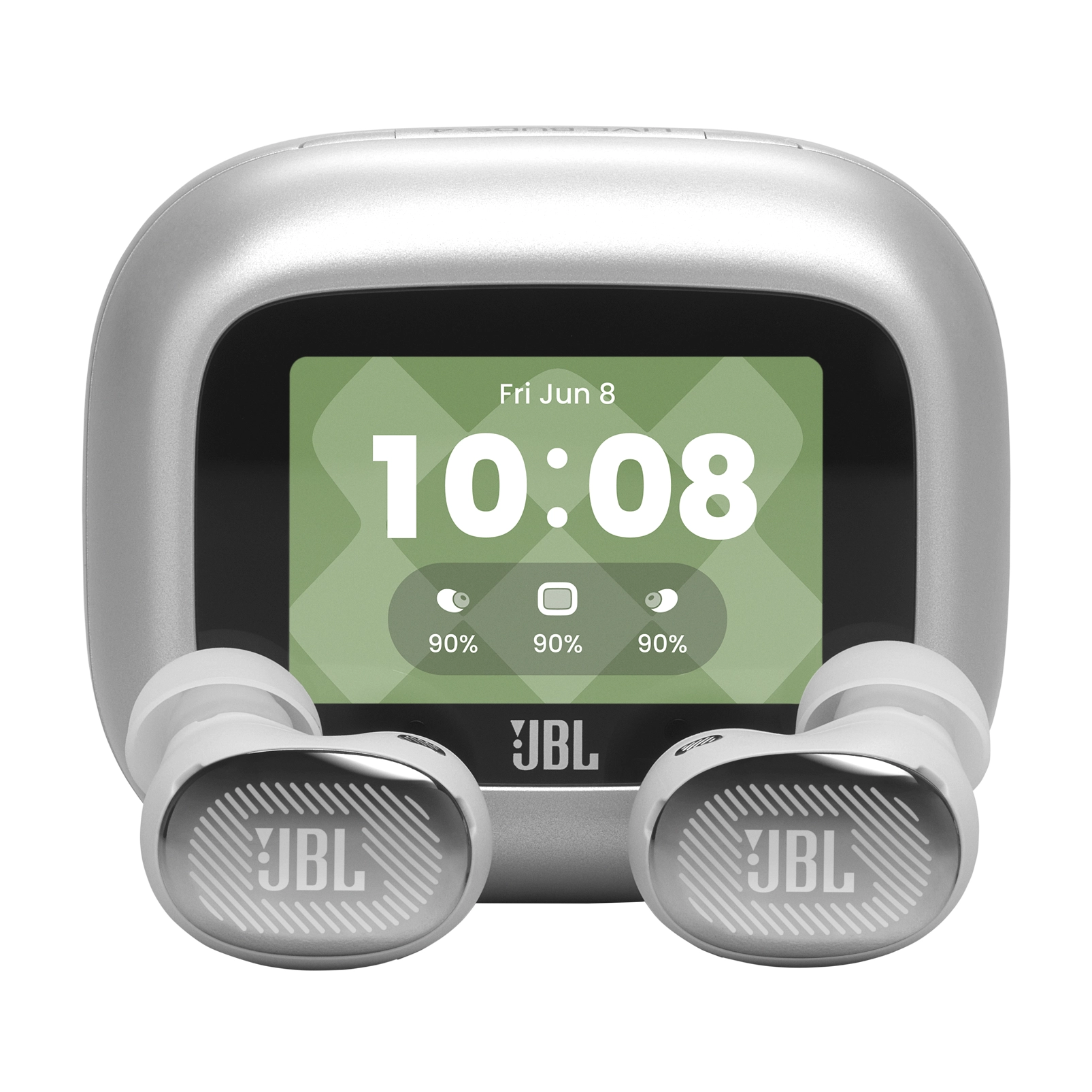 Słuchawki bezprzewodowe JBL Live Buds 4 Dokanałowe Bluetooth 6.0 Funkcje AI Srebrny
