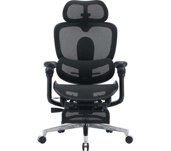 Sihoo C500 V2 Ultra z podnóżkiem Biurowy do 150kg Tkanina Czarny
