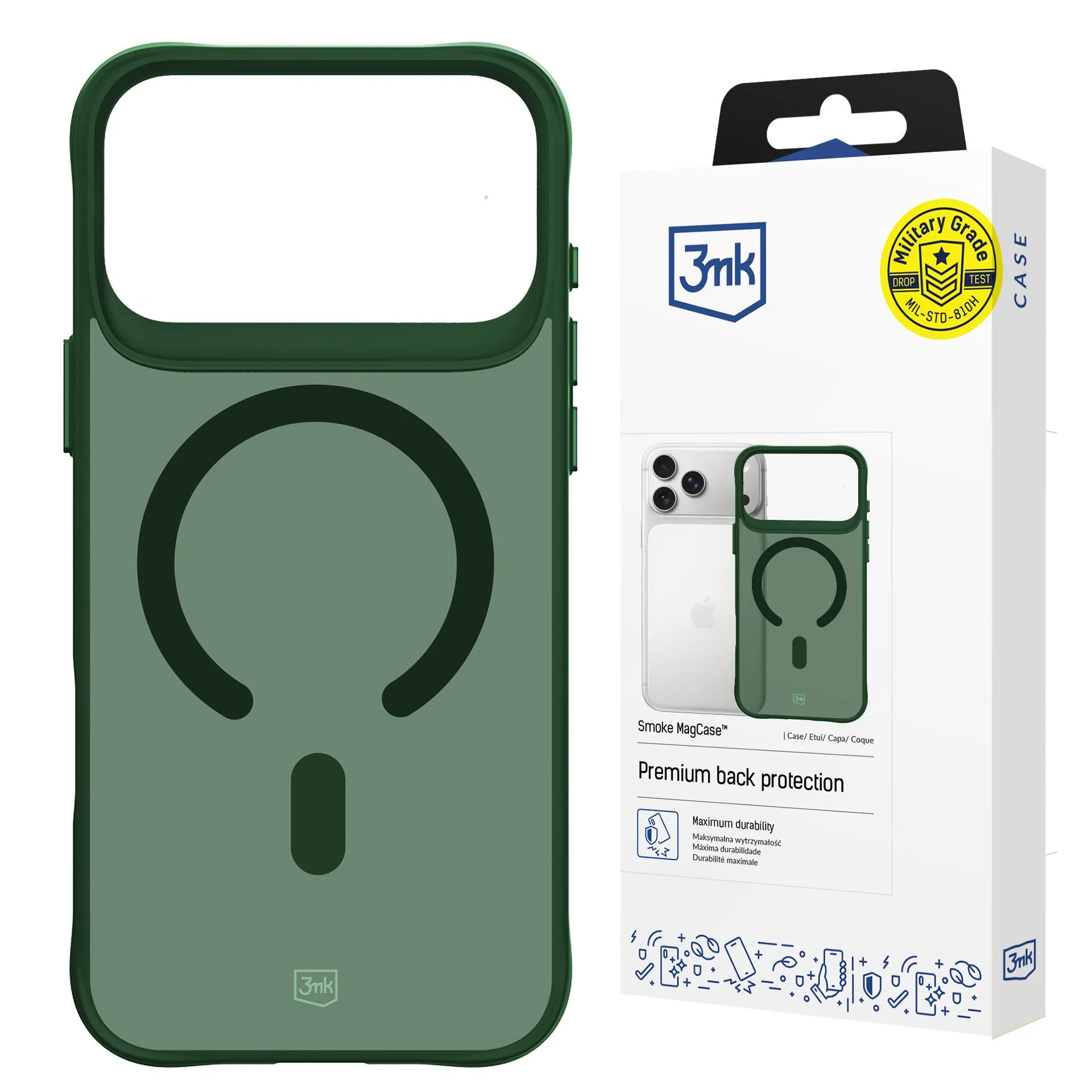 Etui 3mk Smoke MagCase do iPhone 18 Pro Max / 17 Pro Max Zielony