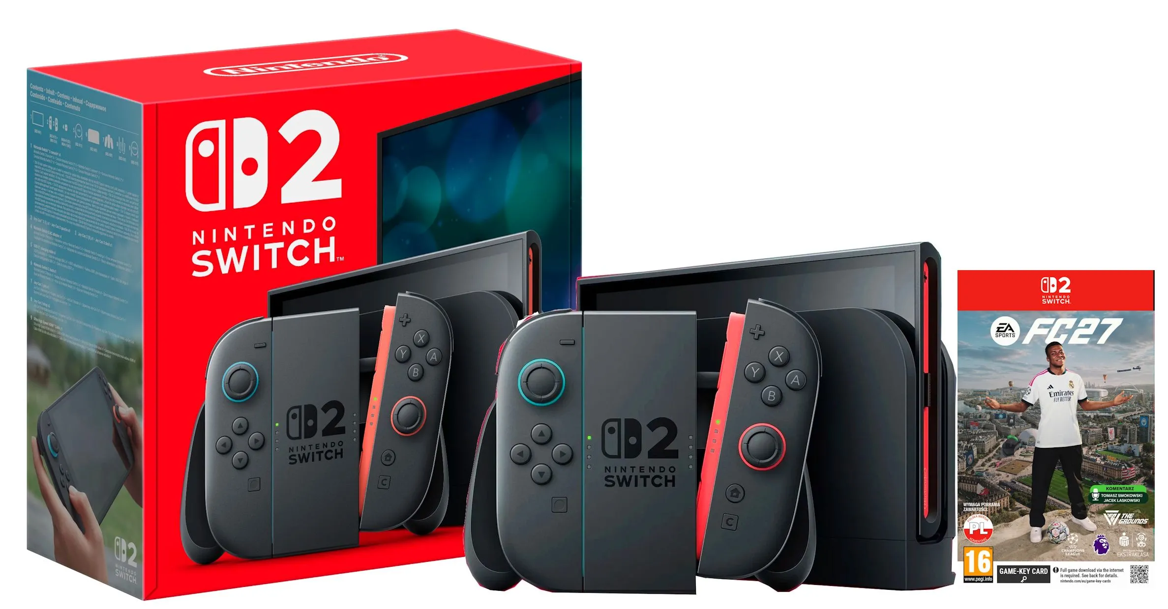 Konsola Nintendo Switch 2 Joy-Con Czarny + EA SPORTS FC 27