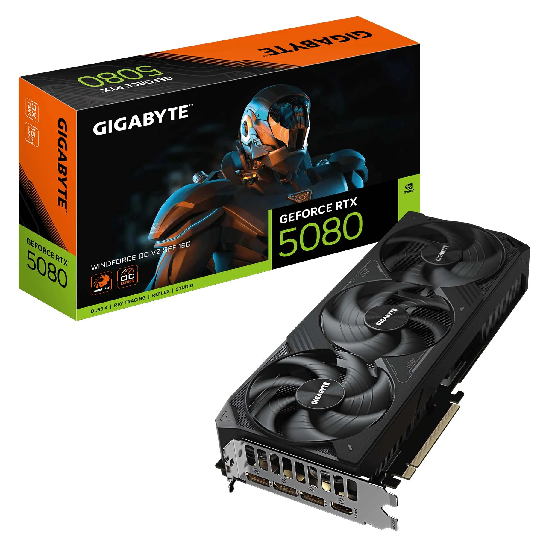 Karta graficzna Gigabyte GeForce RTX 5080 Windforce OC V2 SFF 16GB GDDR7 256bit DLSS 4