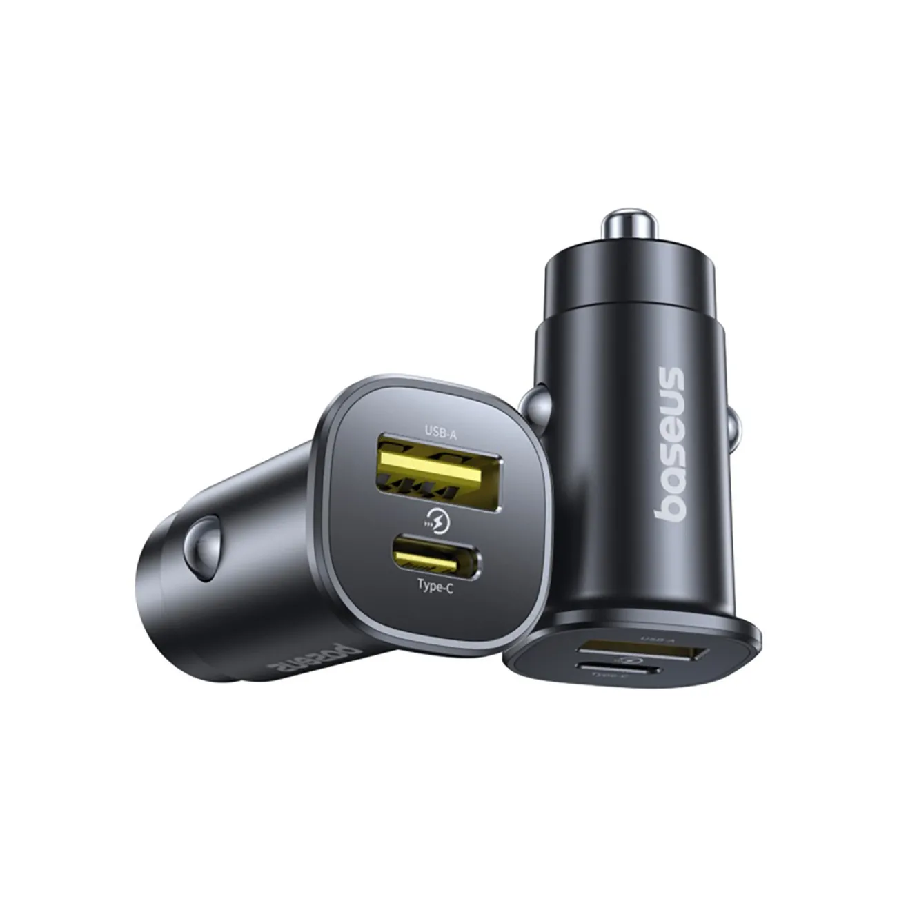 Ładowarka samochodowa Baseus GoTrip USB-C USB-A 30W Czarny