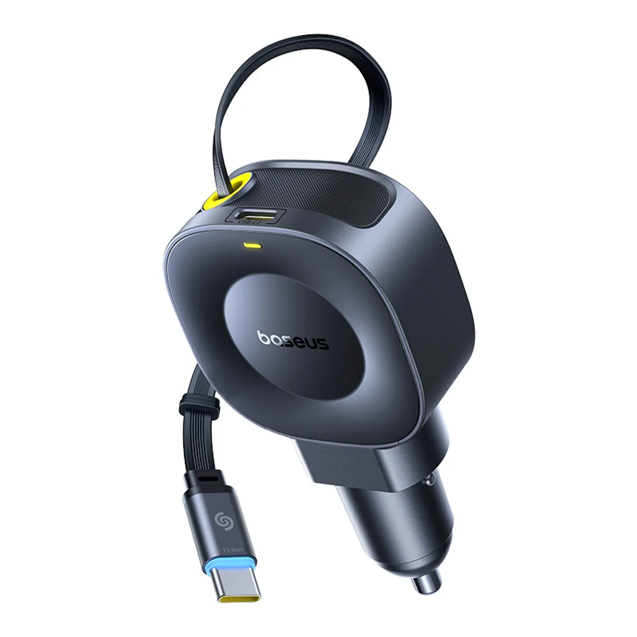 Ładowarka samochodowa Baseus PrimeTrip VR2 30W ze zwijanym kablem USB-C 30W Czarny