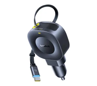 Ładowarka samochodowa Baseus PrimeTrip VR2 30W ze zwijanym kablem USB-C 30W Czarny