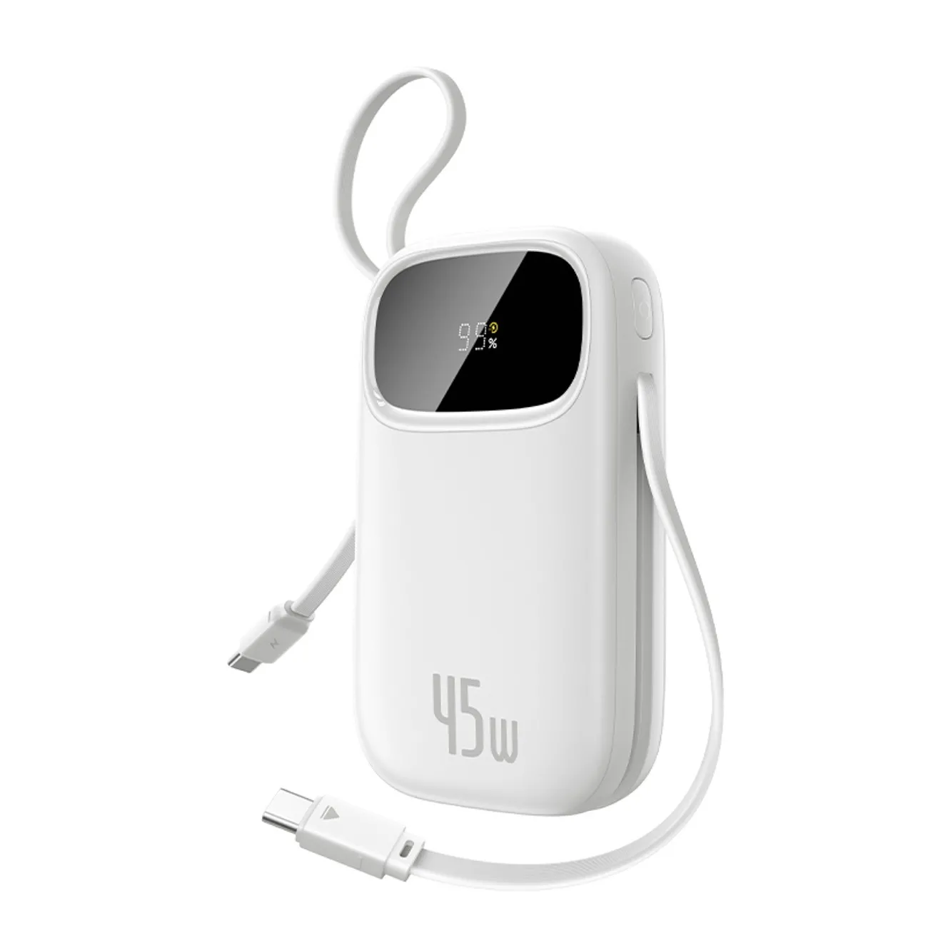 Powerbank Baseus EnerFill FC31 QPow3 10000mAh 45W z wbudowanymi kablami 2xUSB-C Biały